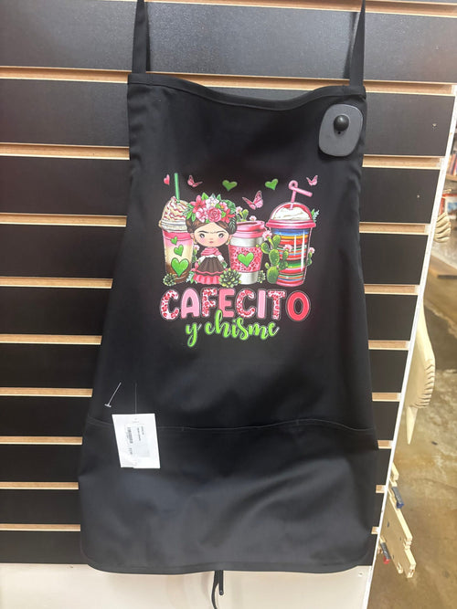 Apron small cafecito y chisme logo image 0