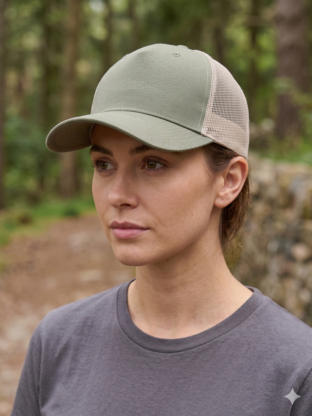 Trucker Cap Port Authority C115 Green Army