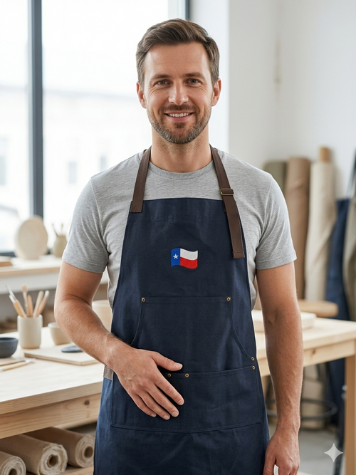 Apron with Texas embroidery logo