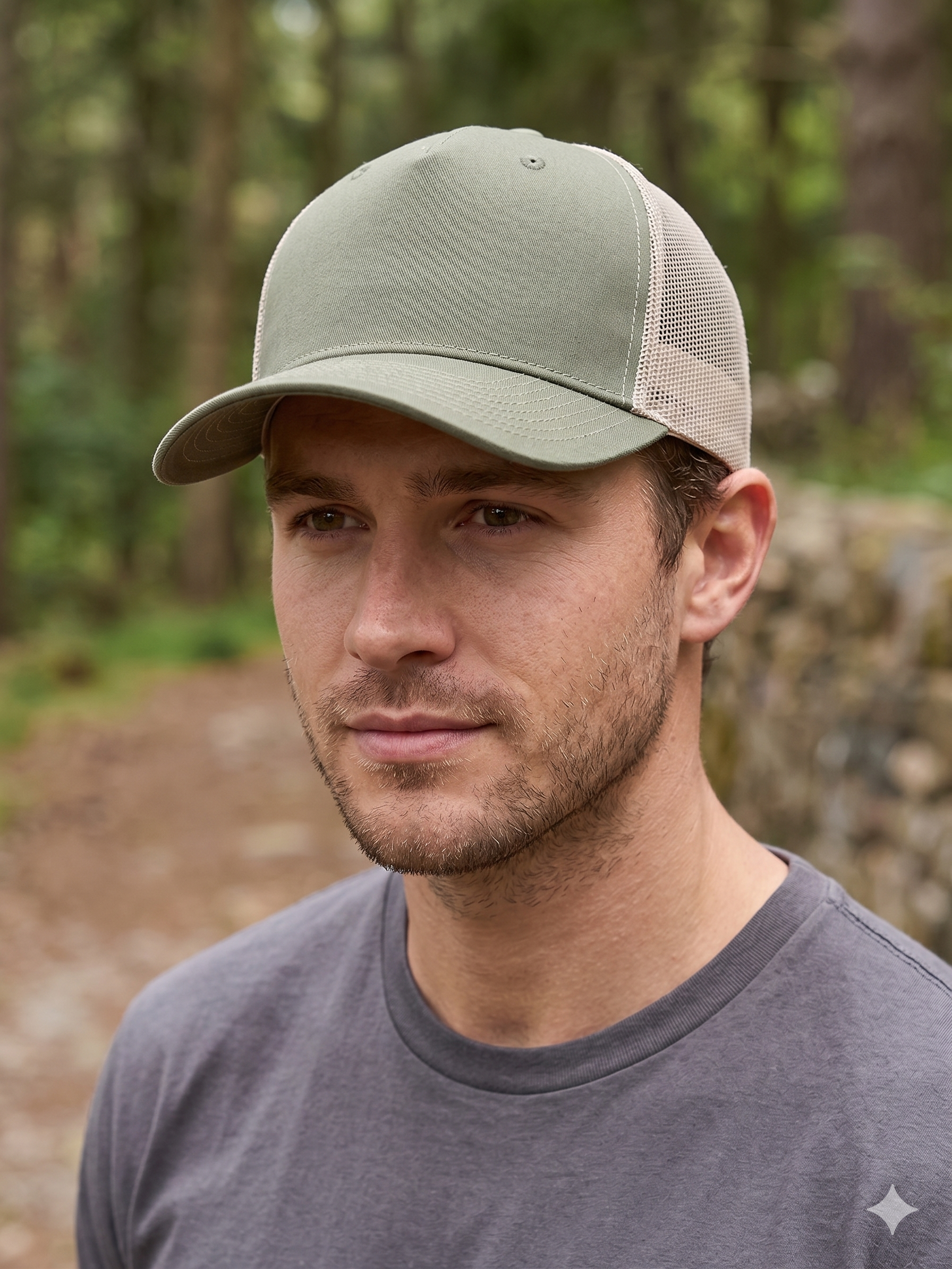 Trucker Cap Port Authority C115 Green Army
