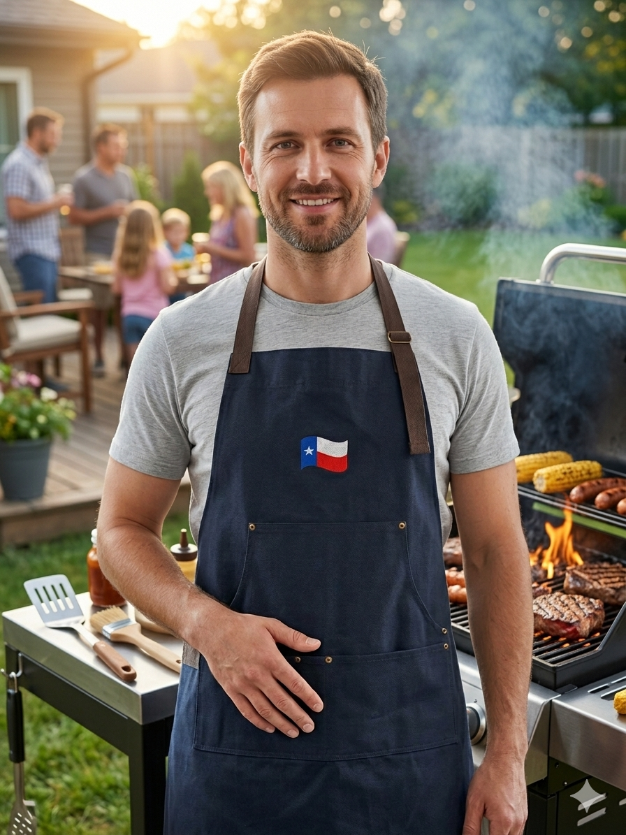 Apron with Texas embroidery logo