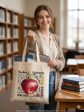 Tote Bag Teacher Canva 100% cotton