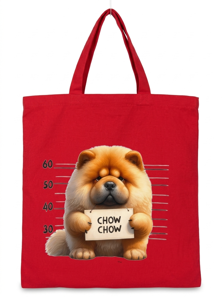 Tote Bag Red Chow Chow 100 % cotton