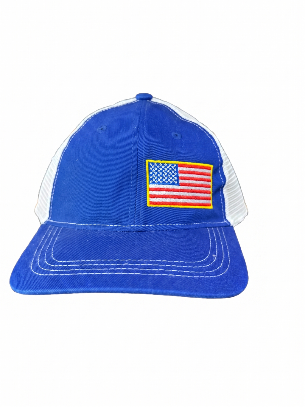 Trucker cap with USA embroidery logo Blue