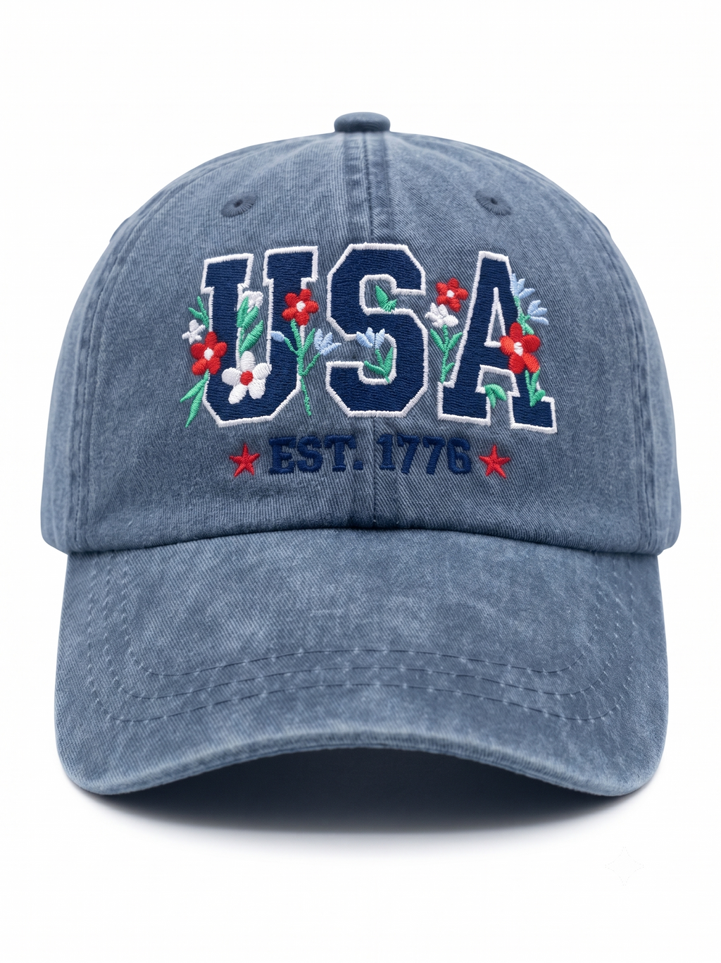 Adams Embroidery cap with USA 250 years celebration logo