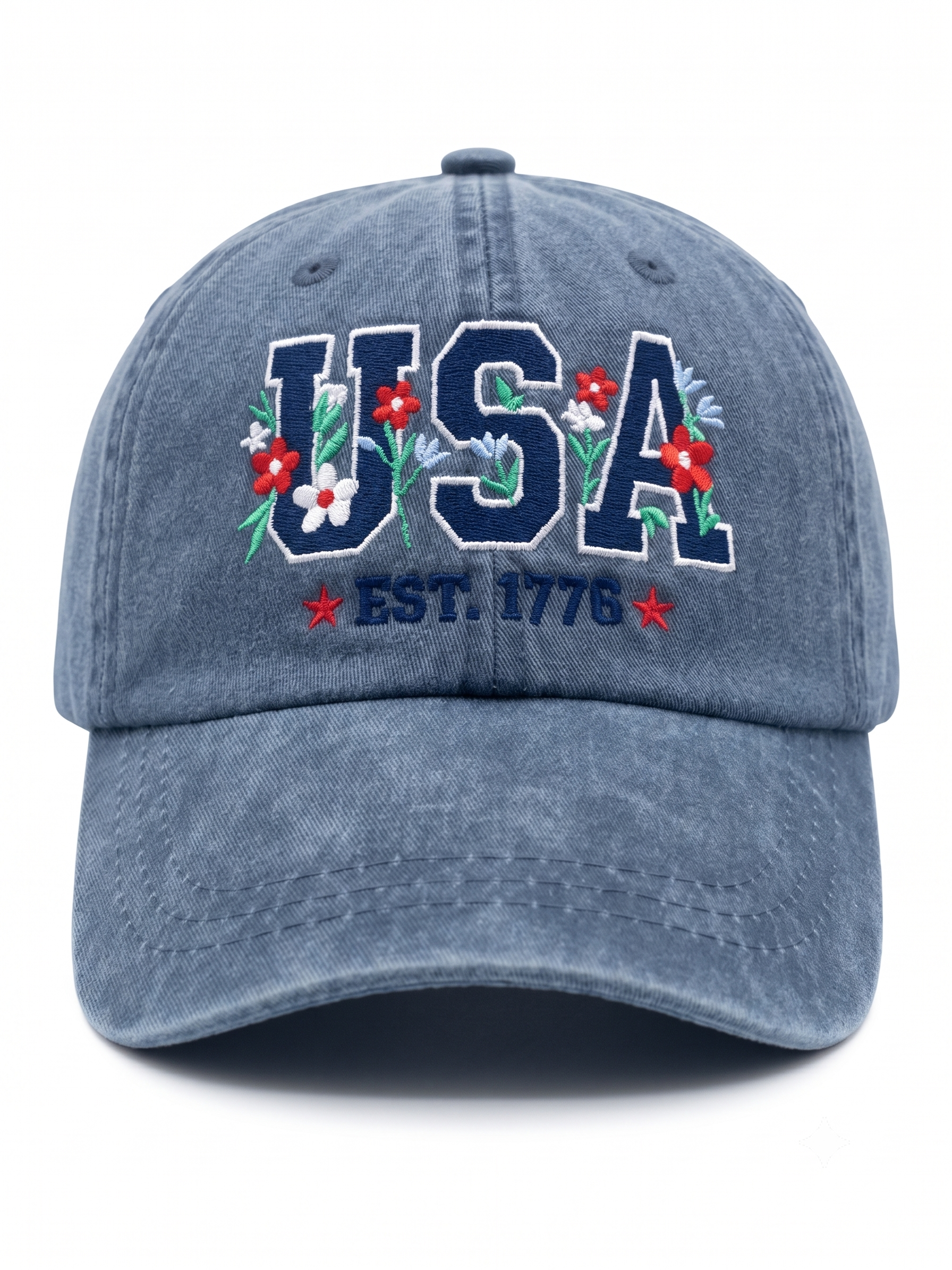Adams Embroidery cap with USA 250 years celebration logo