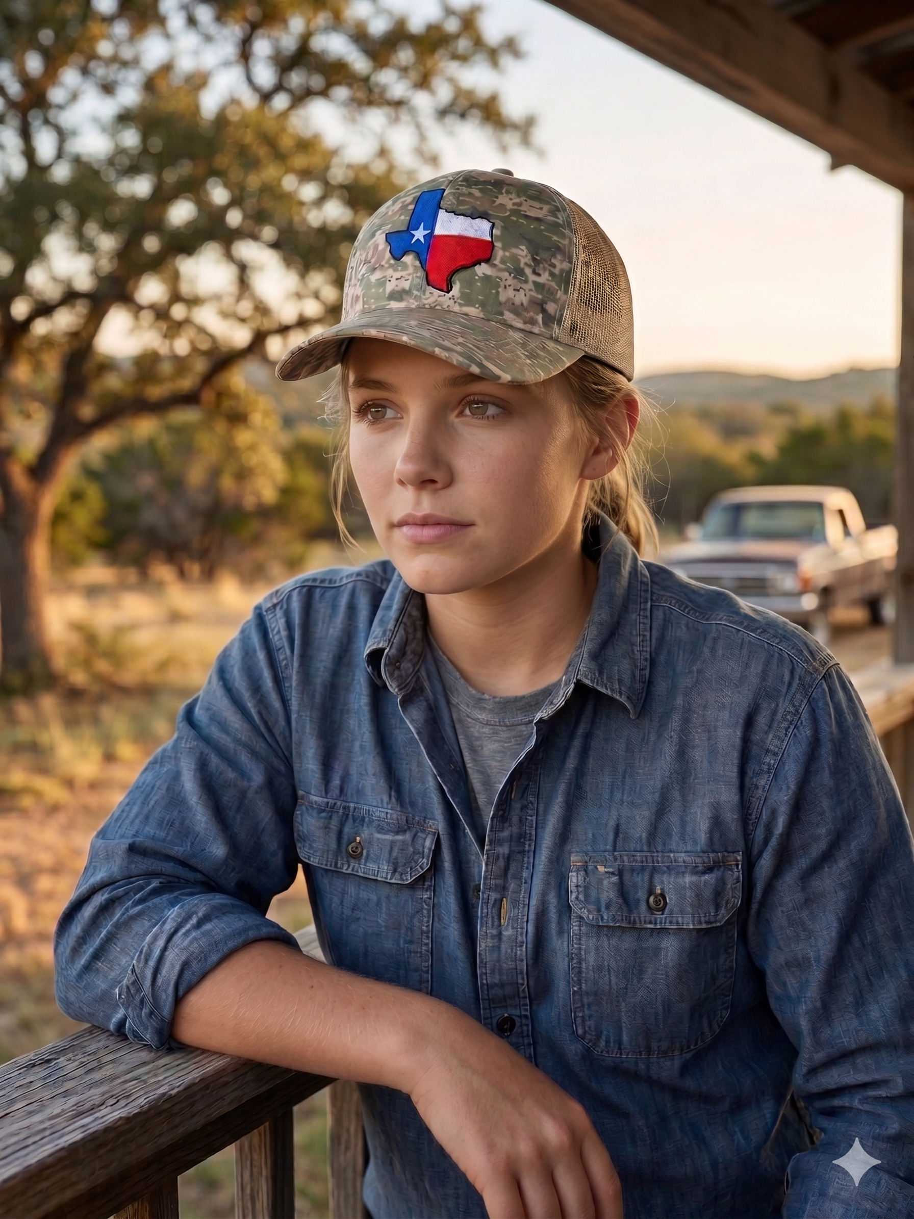 Port Authority Cap Camo with Texas embroidery Logo
