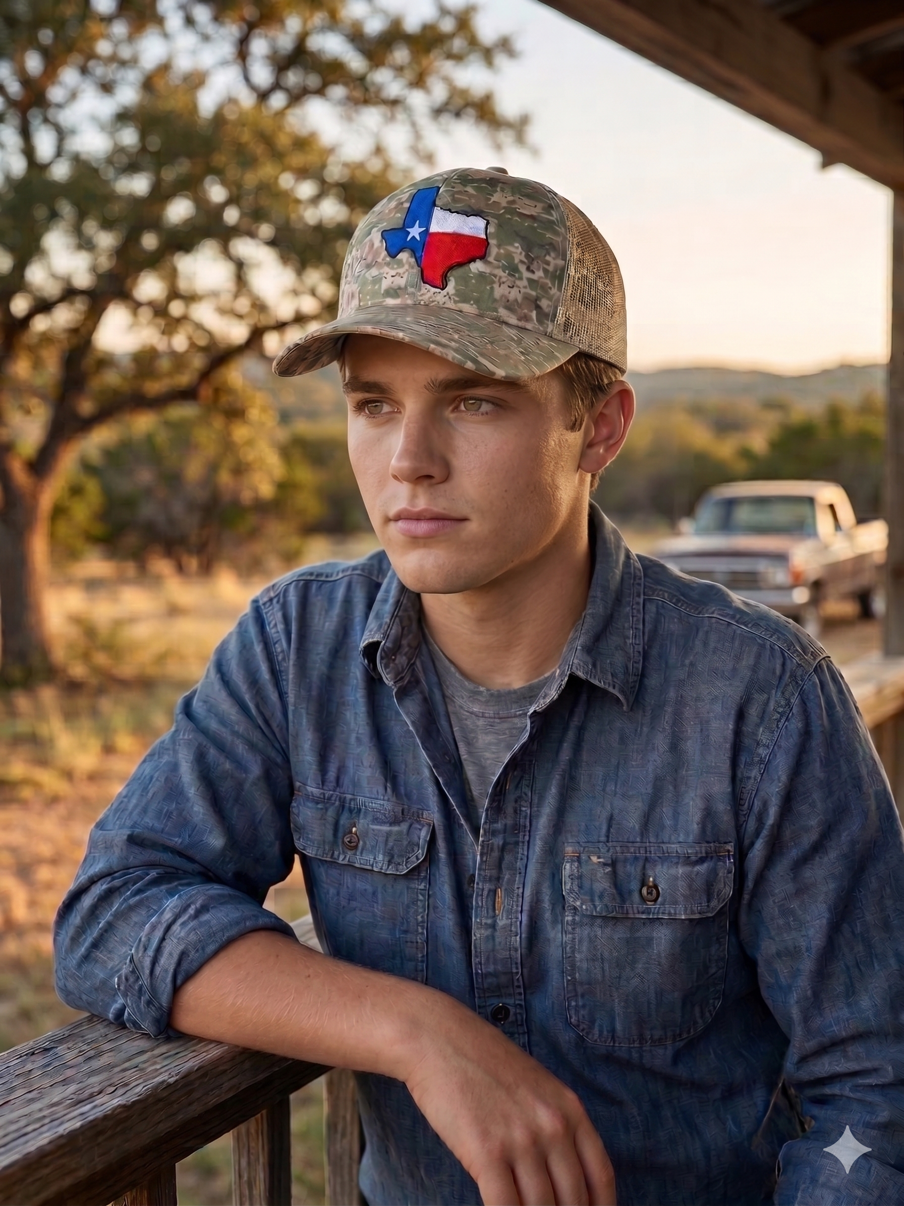 Port Authority Cap Camo with Texas embroidery Logo