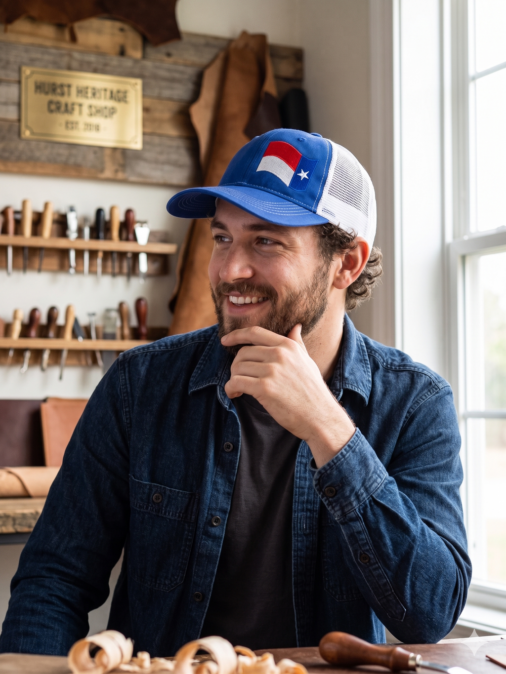 Trucker cap with Texas embroidery logo