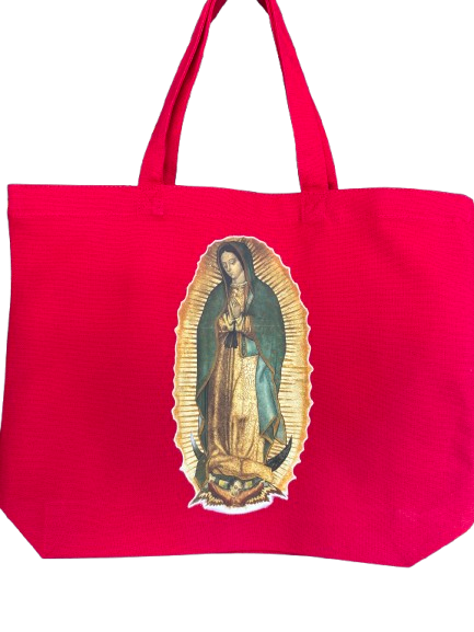 Tote bag with virgin of Guadalupe logo 100% cotton