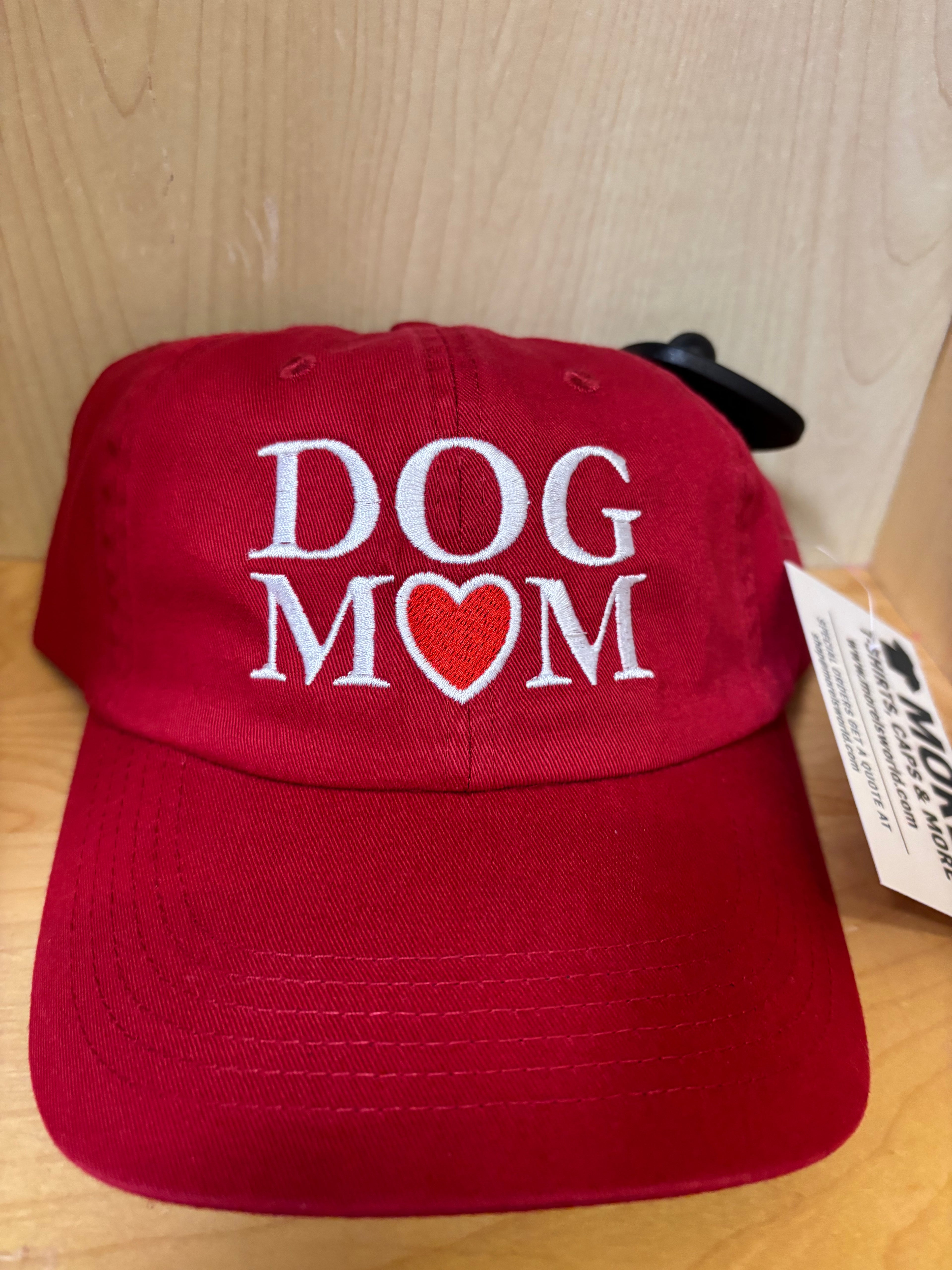 Cap Dog Mom Dark Red